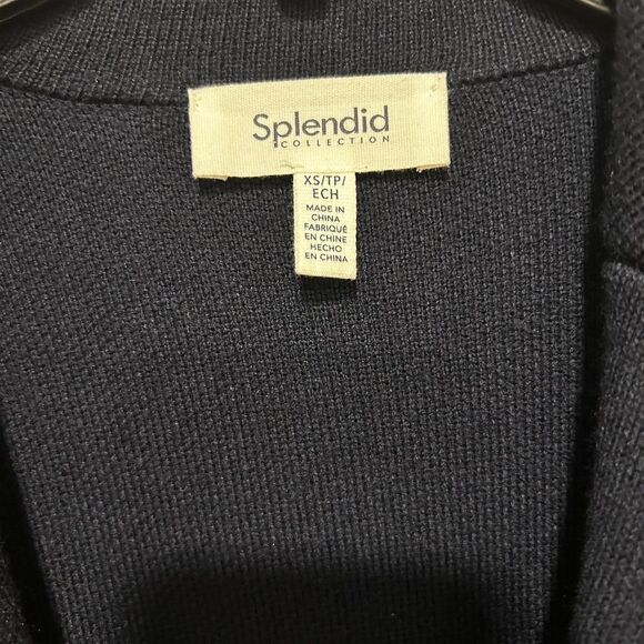 SPLENDID Estelle Cashblend Shrunken Coatigan Jacket Navy - Picture 5 of 6